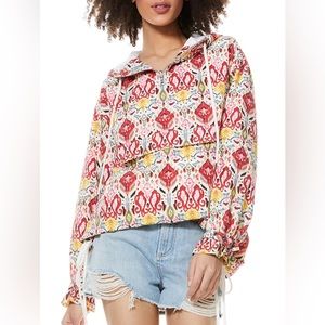 NWOT Alice + Olivia Stacia Oversized Anorak Half-Zip Hoodie